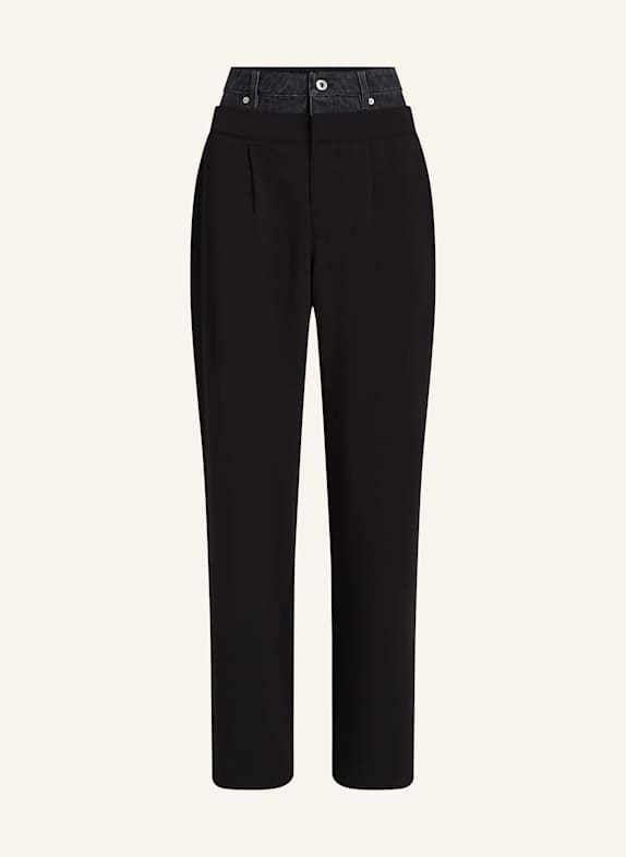 KARL LAGERFELD JEANS HOSE AUS MISCHGEWEBE SCHWARZ