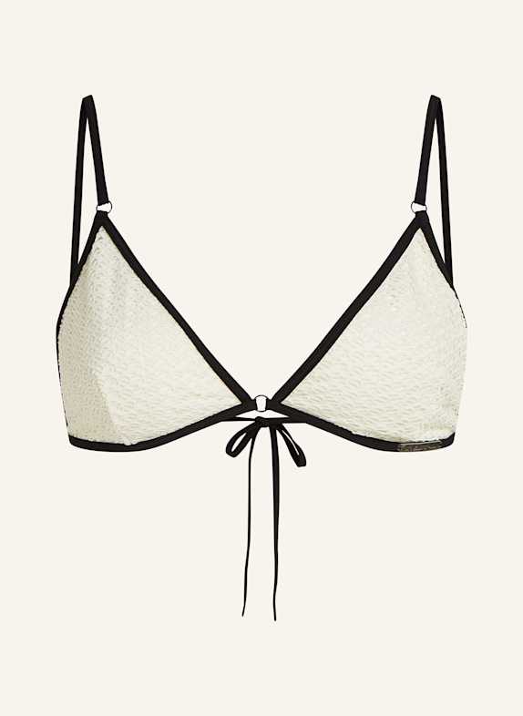 KARL LAGERFELD HOTEL KARL CROCHET TRIANGLE BIKINI TOP BEIGE