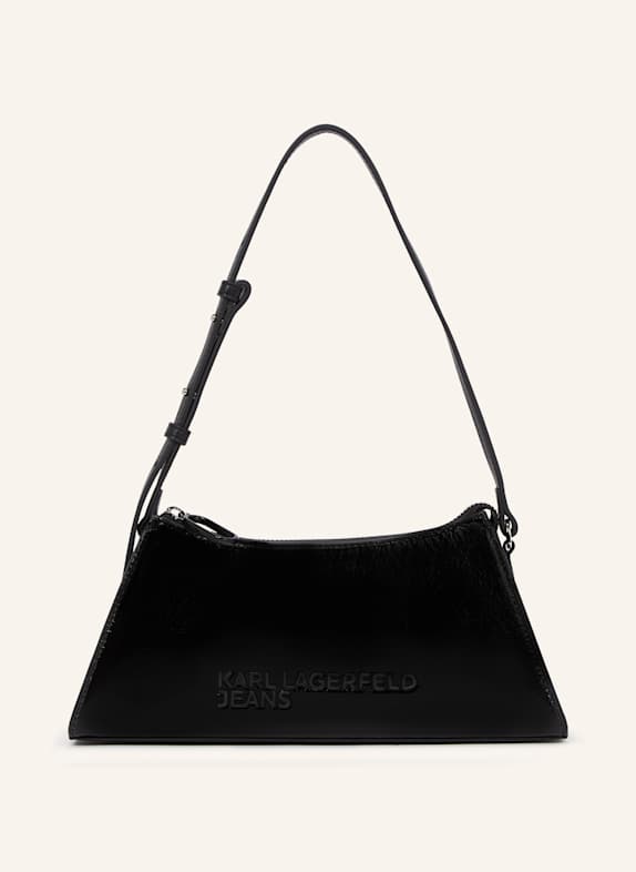 KARL LAGERFELD JEANS FAUX-LEATHER MINI SHOULDER BAG SCHWARZ