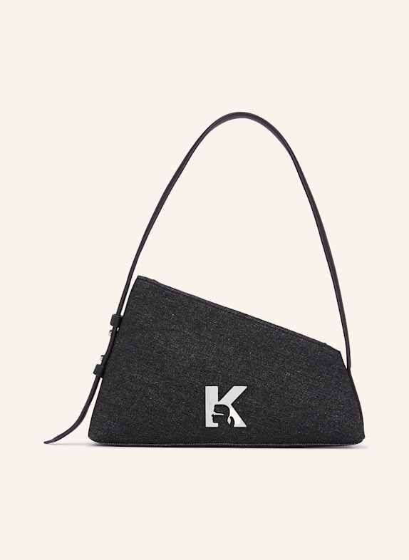 KARL LAGERFELD JEANS GEO DENIM SHOULDER BAG SCHWARZ