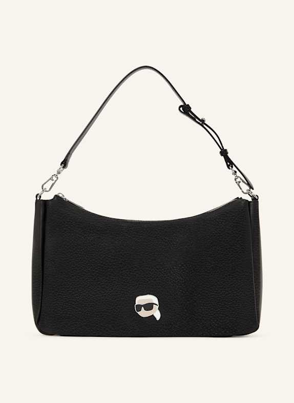 KARL LAGERFELD IKON GENOPPTE SCHULTERTASCHE SCHWARZ