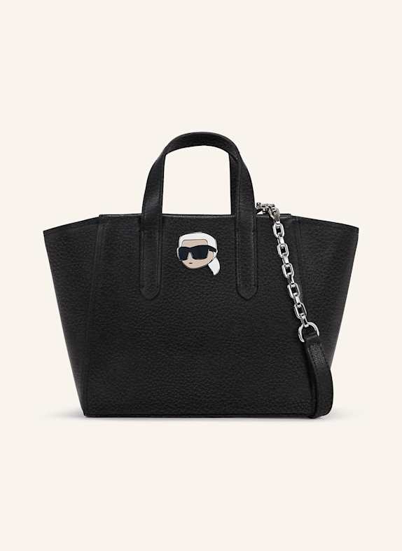 KARL LAGERFELD IKON GENOPPTE TOTE-BAG SCHWARZ