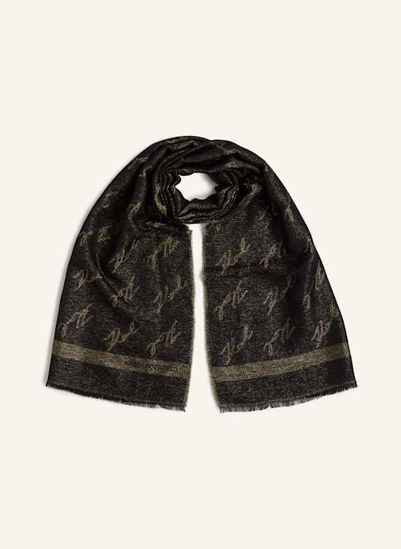 KARL LAGERFELD K/SIGNATURE SCARF SCHWARZ/ GOLD