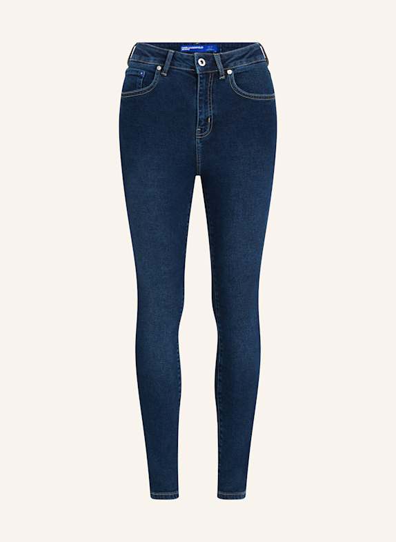 KARL LAGERFELD JEANS KLJ SKINNY-JEANS MIT HOHEM BUND DUNKELBLAU