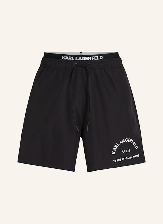 KARL LAGERFELD Badeshorts SCHWARZ