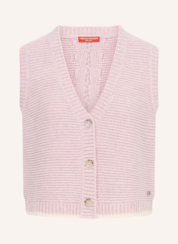 FRIEDA & FREDDIES Strickweste mit Zopfmuster ROSÉ