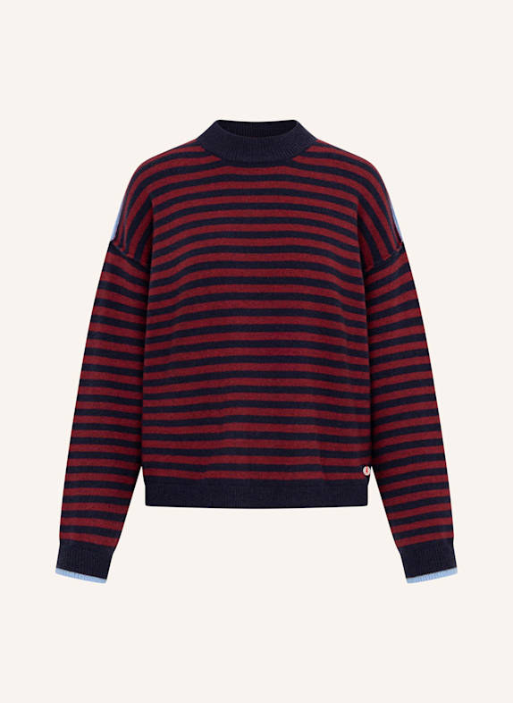 FRIEDA & FREDDIES Streifenpullover mit Stehkragen DUNKELBLAU