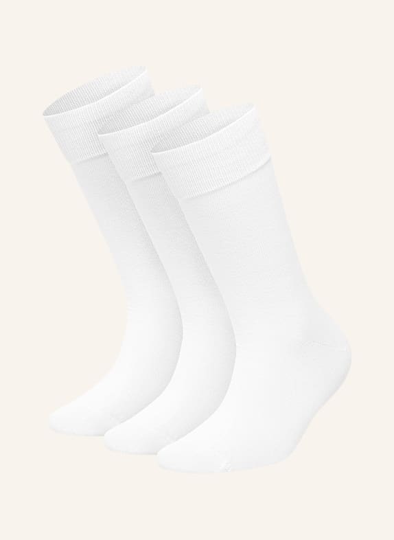 DillySocks 3er-Pack Socken ONE COLOR SMOOTH WEISS