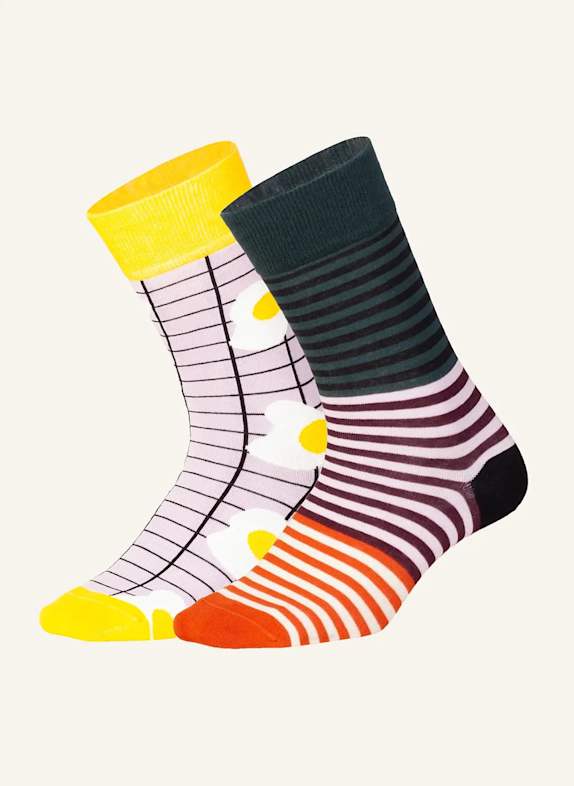 DillySocks Socken BREAKFAST CLUB SCHWARZ/ WEISS/ ROT