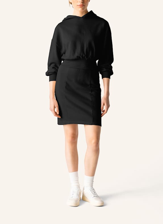 Les Lunes Hoodie-Kleid CHARLIE SCHWARZ