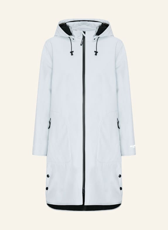 ILSE JACOBSEN Regenmantel mit abnehmbarer Kapuze HELLBLAU