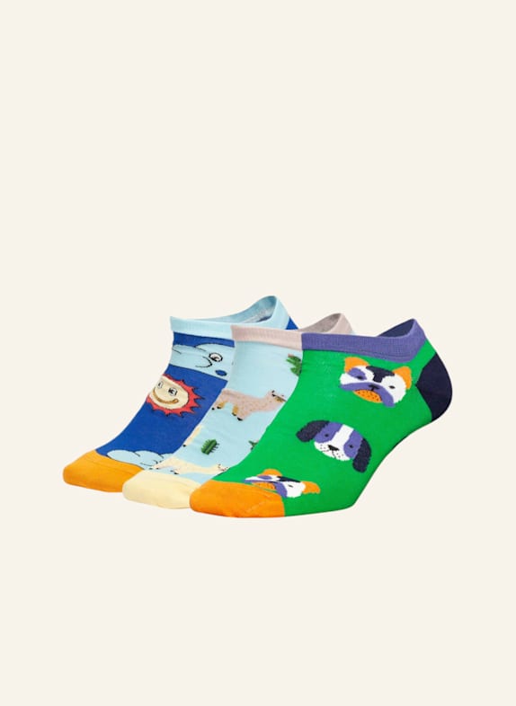 DillySocks Sneakersocken SHORT FLUFFY WEATHER SCHWARZ/ WEISS/ ROT