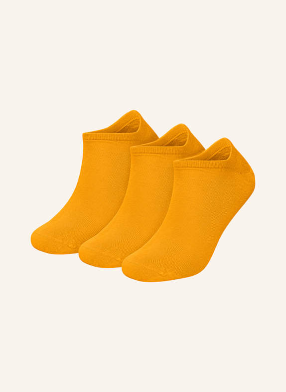 DillySocks 3er-Pack Sneakersocken ONE COLOR SHORTIES GELB