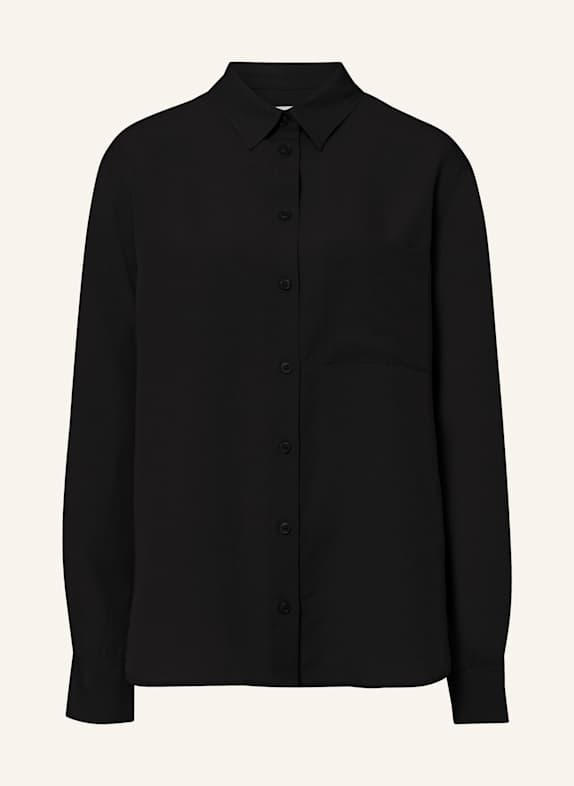 Les Lunes Langarmbluse HATTIE SHIRT LOOSE FIT LINEN SCHWARZ