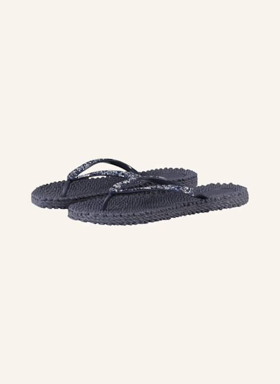 ILSE JACOBSEN Zehentrenner CHEERFUL03G mit Schmucksteinen BLAUGRAU