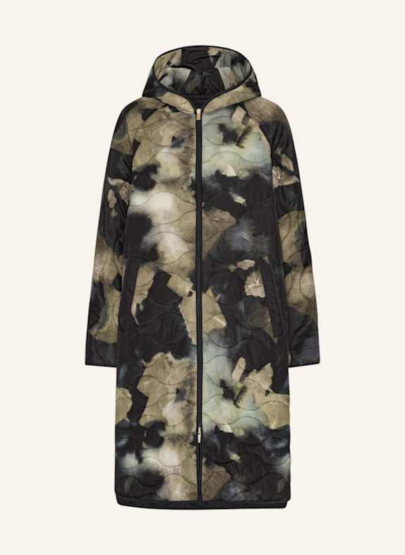 ILSE JACOBSEN Steppmantel QUILTED08P SCHWARZ/ WEISS/ ROT