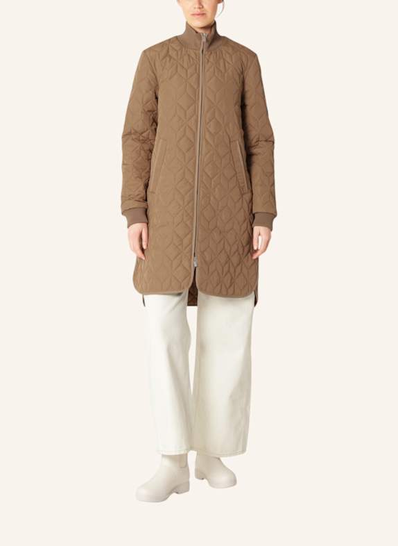 ILSE JACOBSEN Steppmantel CAMEL