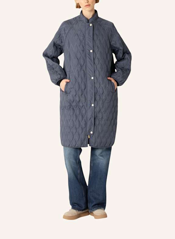 ILSE JACOBSEN Steppmantel AROS05 BLAUGRAU