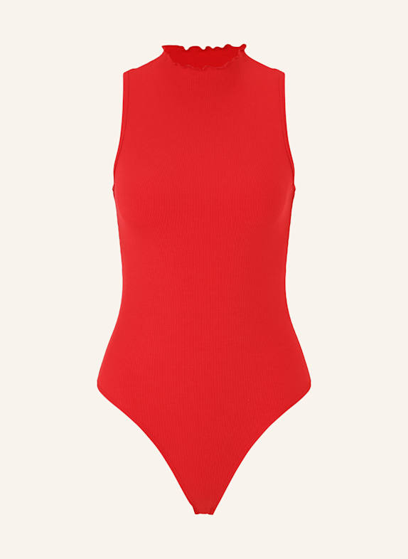 Les Lunes Ärmelloser Body JUUNO BODYSUIT RIB LETTUCE HEM ROT