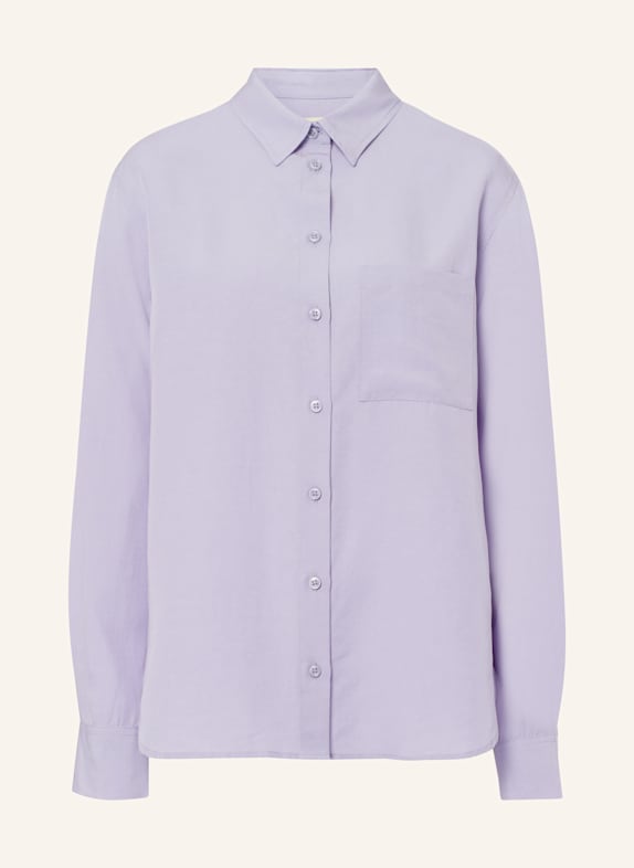 Les Lunes Langarmbluse HATTIE SHIRT LOOSE FIT LINEN LILA