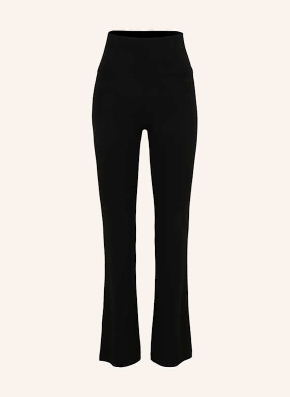 Les Lunes Lange Bootcut-Hose BELLE WARM FLARED LEGGINGS THERMO SCHWARZ