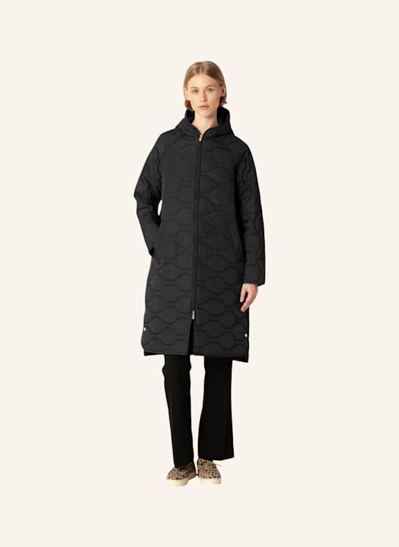 ILSE JACOBSEN Steppmantel QUILTED08 SCHWARZ