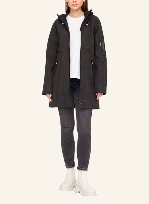 ILSE JACOBSEN Softshell-Mantel SCHWARZ