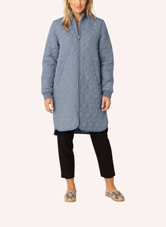 ILSE JACOBSEN Steppmantel BLAUGRAU