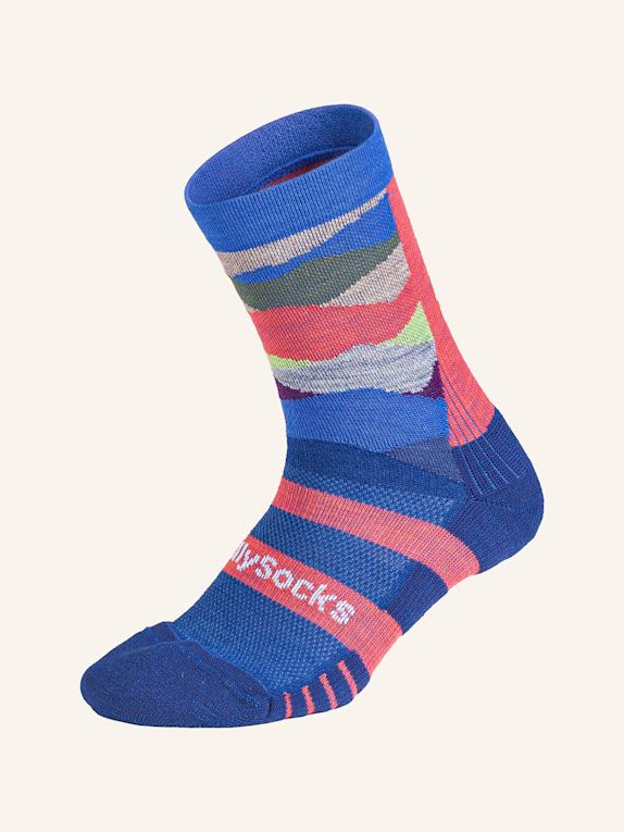DillySocks Sportsocken ACTIVE MERINO BLAU / ORANGE