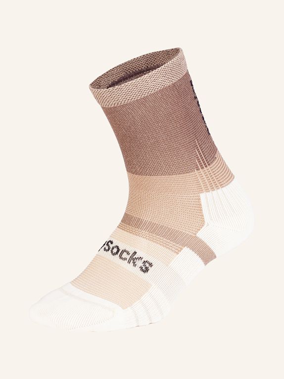 DillySocks Sportsocken ACTIVE PERFORMANCE BRAUN / WEISS / BEIGE