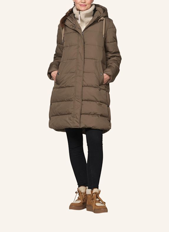 ILSE JACOBSEN Wintersteppmantel PEPPY10 DUNKELBRAUN