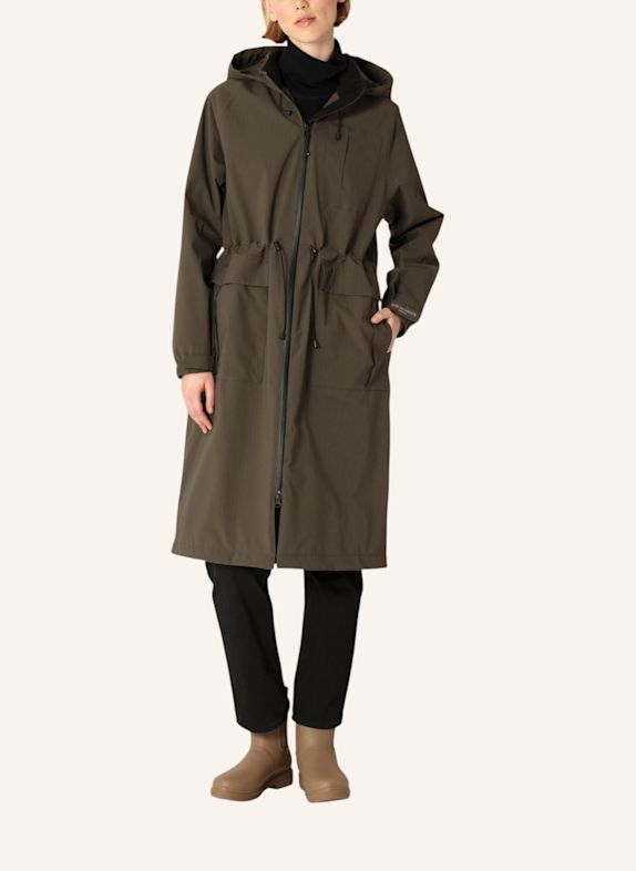 ILSE JACOBSEN Regenmantel THERMAL01 DUNKELBRAUN