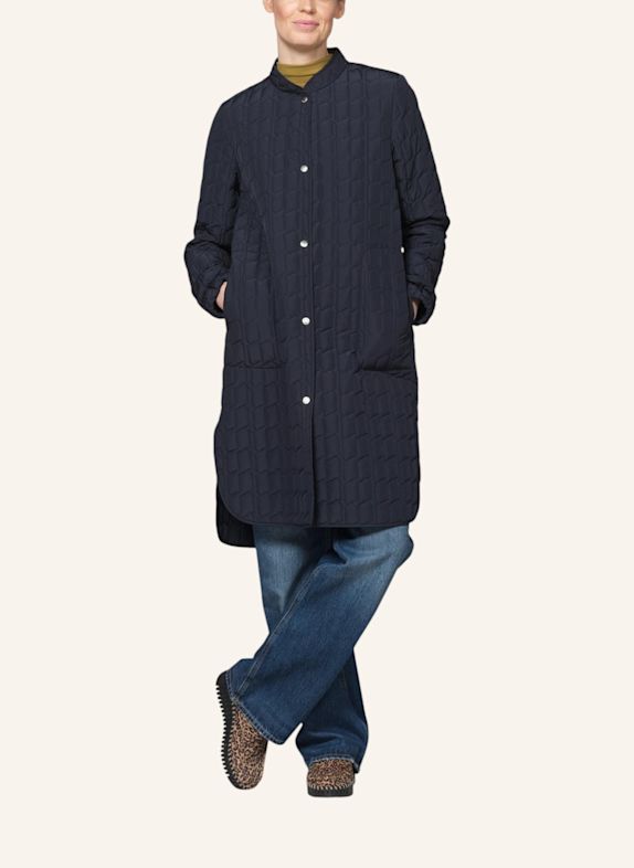 ILSE JACOBSEN Steppmantel LINE01 DUNKELBLAU