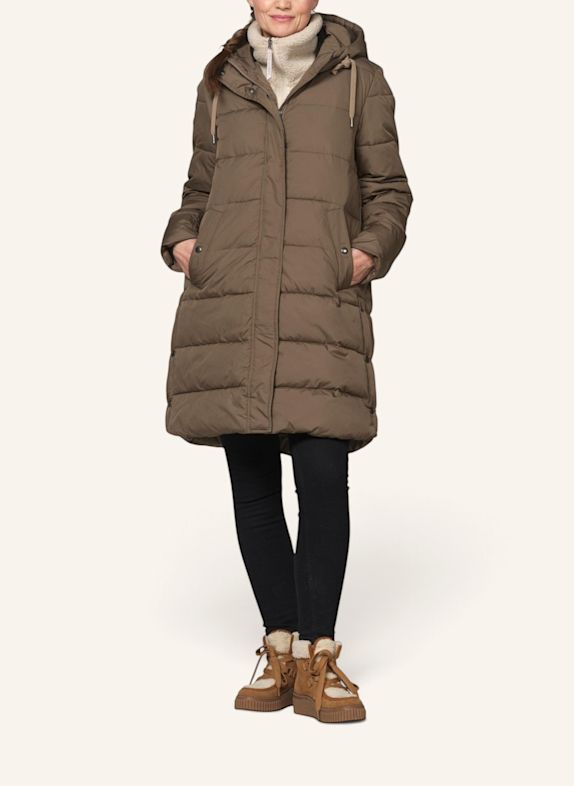 ILSE JACOBSEN Wintersteppmantel PEPPY10 DUNKELBRAUN