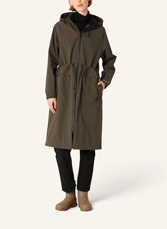ILSE JACOBSEN Regenmantel THERMAL01 DUNKELBRAUN