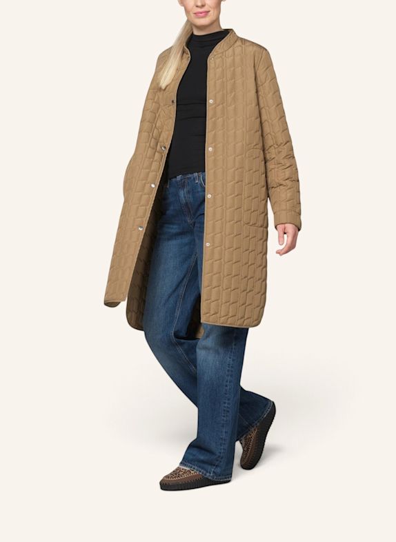 ILSE JACOBSEN Steppmantel LINE01 BRAUN