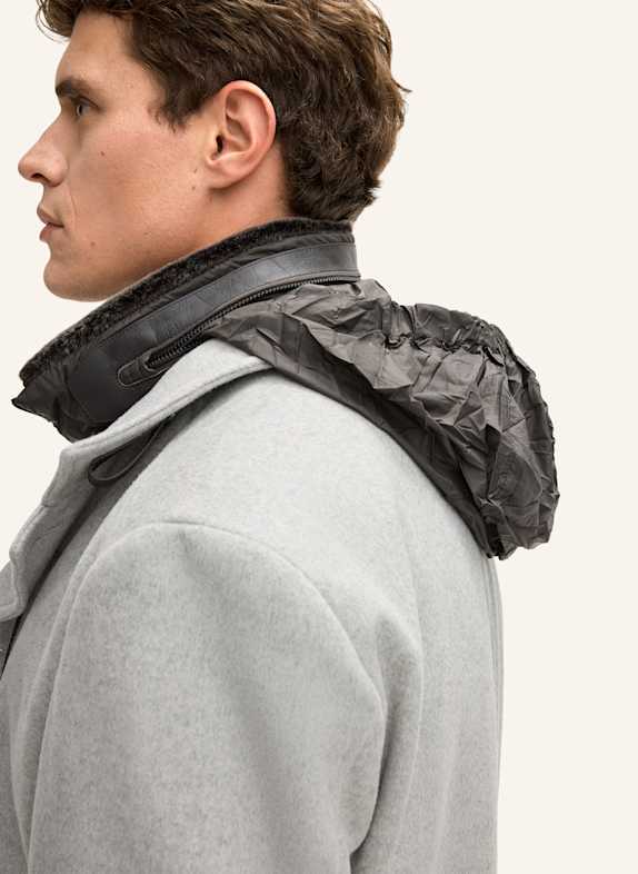 windsor. Wollmantel RIVANO3 mit herausnehmbarer Blende HELLGRAU