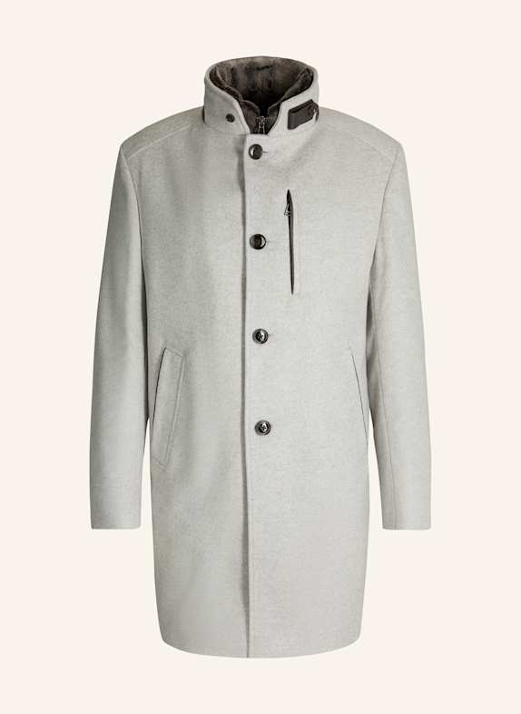 windsor. Wollmantel RIVANO3 mit herausnehmbarer Blende HELLGRAU
