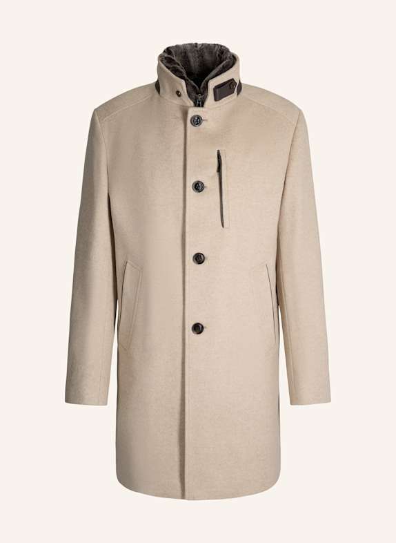 windsor. Wollmantel RIVANO3 mit herausnehmbarer Blende BEIGE