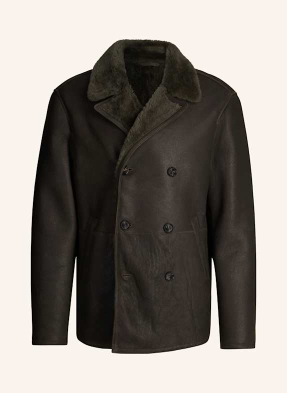 windsor. Lederjacke GRÜN