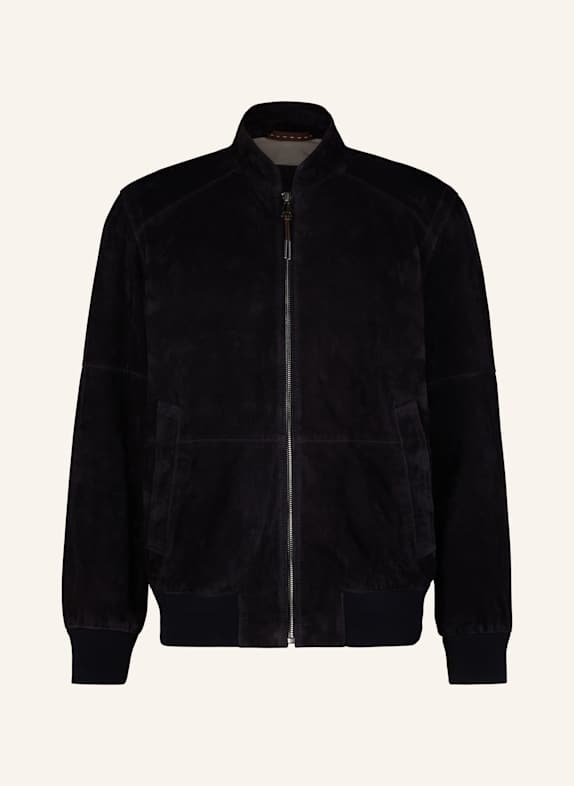 windsor. Lederblouson DUNKELBLAU