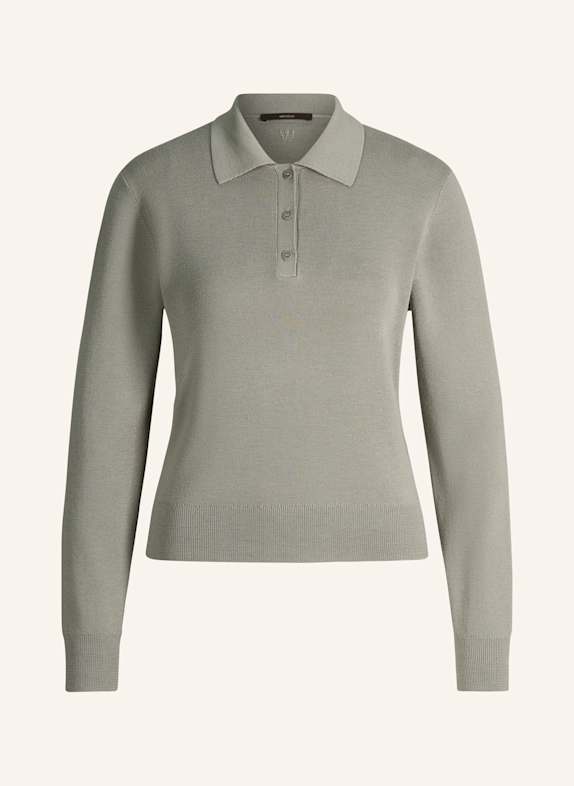 windsor. Langarm-Polo GRAU