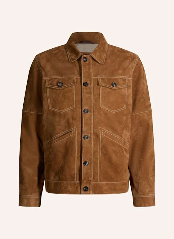 windsor. Lederjacke CAMEL