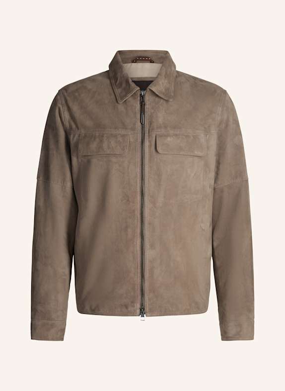 windsor. Lederjacke GRAU