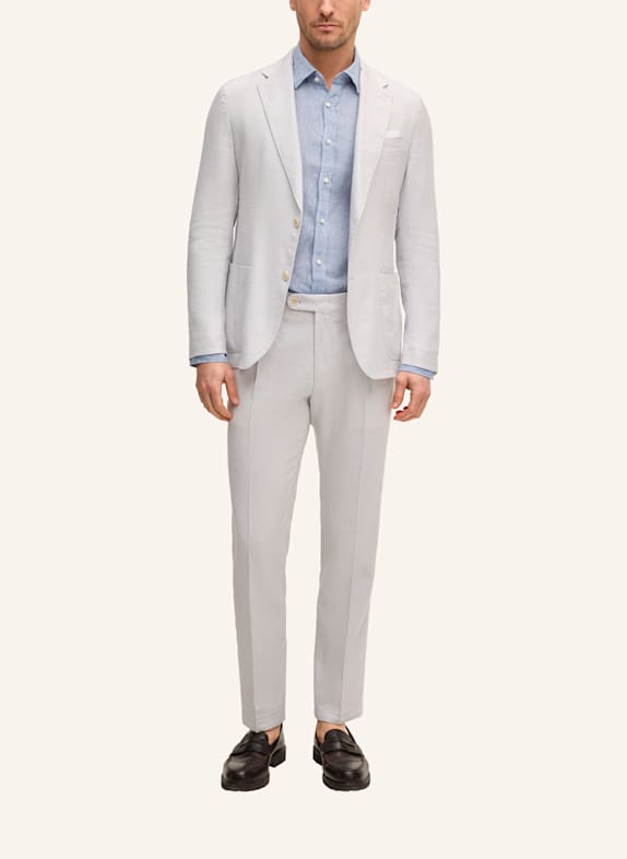 windsor. Anzugsakko GIRO Slim Fit mit Leinen HELLGRAU