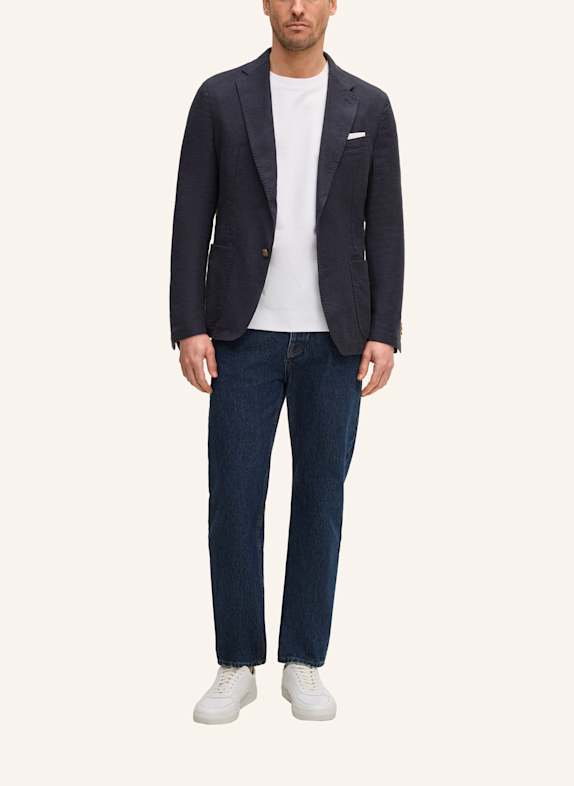windsor. Anzugsakko GIRO Slim Fit mit Leinen DUNKELBLAU