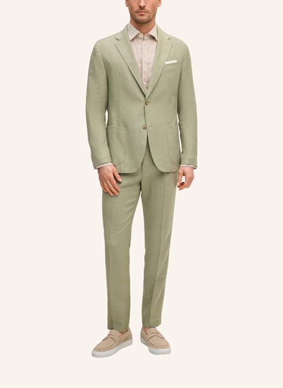 windsor. Anzugsakko GIRO Slim Fit mit Leinen HELLGRÜN