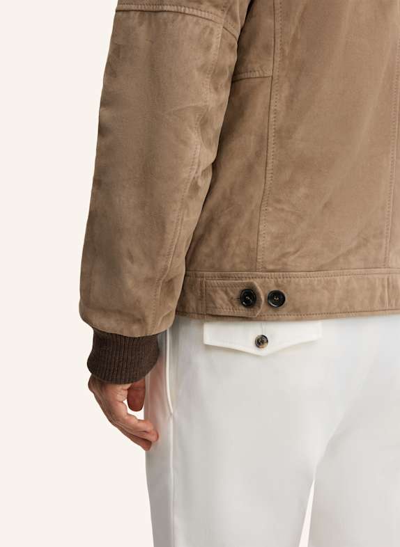 windsor. Lederjacke GRAU