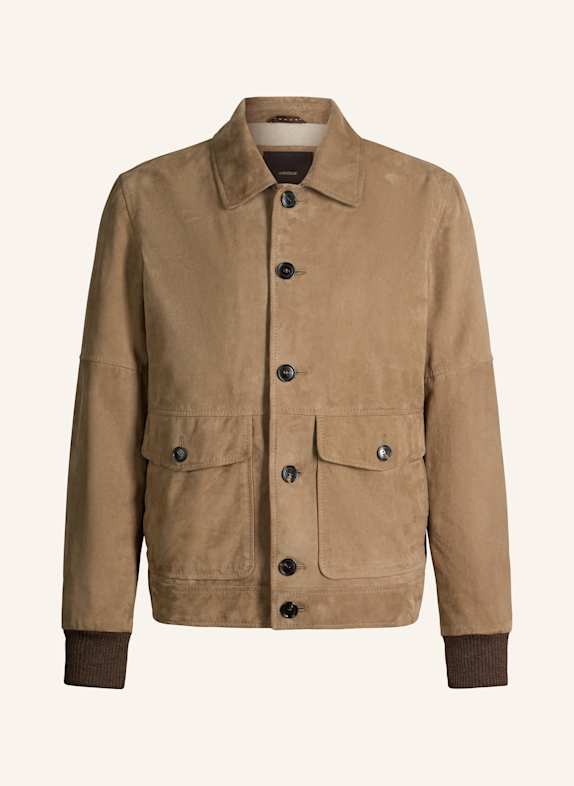windsor. Lederjacke GRAU