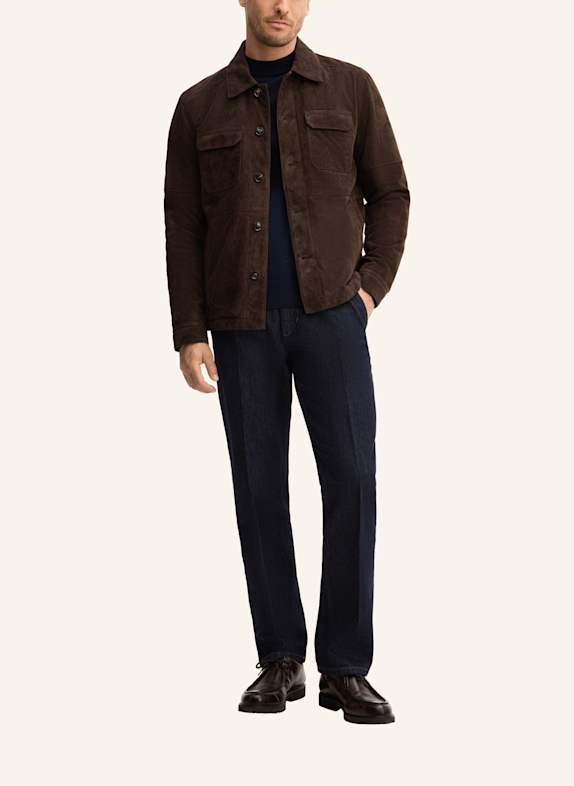 windsor. Lederjacke DUNKELBRAUN